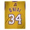 Sleep Squad Los Angeles Lakers Shaquille O'Neal 60” x 80” Raschel Plush Jersey Basketball Blanket